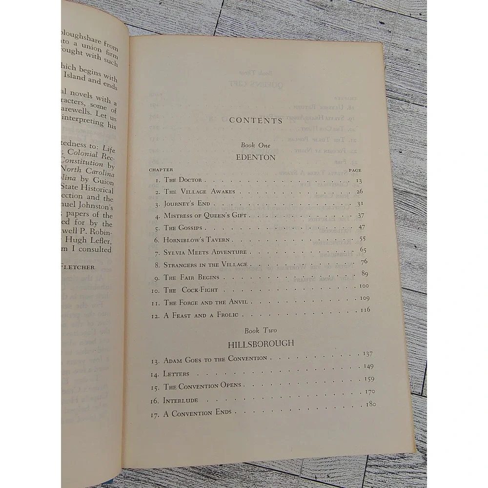 Queens Gift 1952 Inglis Fletcher HCDJ Carolina Series Vintage Historical Fiction